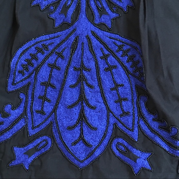 French Connection LBD with Blue Embroidery - Picture 10 of 12